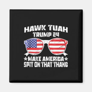 Hawk Tuah Funny Viral Humor Meme Video Meisje 24 T Magneet