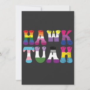 Hawk Tuah Grappige LGBTQ Regenboog Vlag Ally Trans Feestdagenkaart