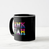 Hawk Tuah Grappige LGBTQ Regenboog Vlag Ally Trans Mok (Voorkant links)