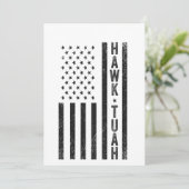 Hawk Tuah spuugde op die Thang Grappig 4 juli Bedankkaart (Staand voorkant)