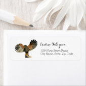 Hawk Vogel Natuur Waterverf Retouradres Etiket (Insitu)