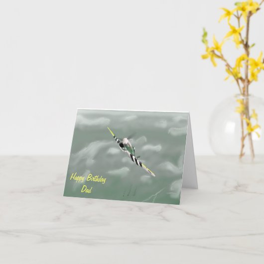 Hawker Typhoon Verjaardag Kaart (Gele Bloem)
