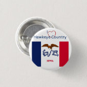 Hawkeyes Fan Ronde Button 3,2 Cm (Voorkant /achterkant)