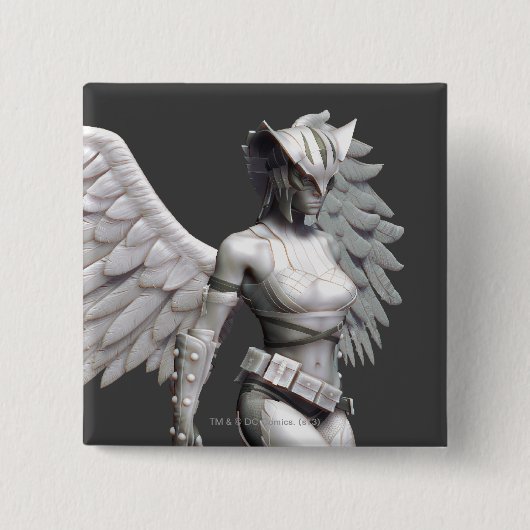 Hawkgirl Vierkante Button 5,1 Cm (Voorkant)