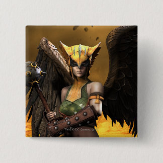 Hawkgirl Vierkante Button 5,1 Cm