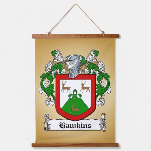 Hawkins Coat of Arms Hangend Wandkleed (Voorkant)