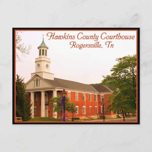 Hawkins County Courthouse - Rogersville, TN Briefkaart (Voorkant)