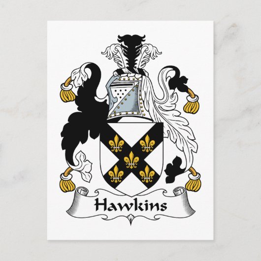 Hawkins Family Crest Briefkaart (Voorkant)