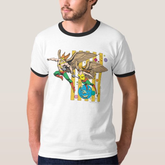 Hawkman en Hawkwoman T-shirt (Voorkant)