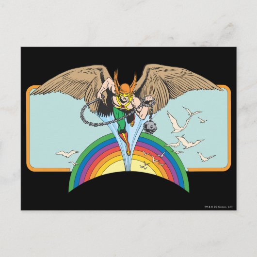 Hawkman Flies Thru Sky Briefkaart (Voorkant)