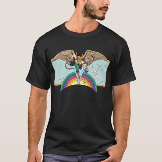 Hawkman Flies Thru Sky T-shirt (Voorkant)