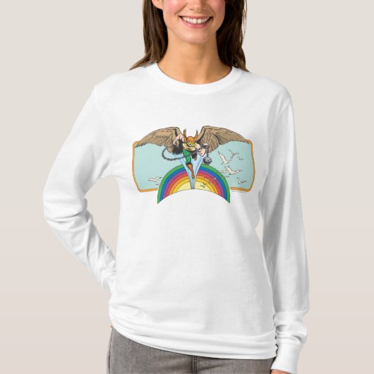 Hawkman Flies Thru Sky T-shirt (Voorkant)