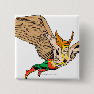 Hawkman Flies Vierkante Button 5,1 Cm