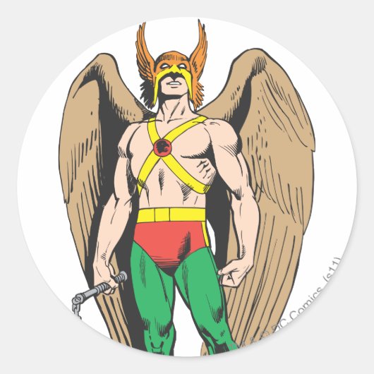 Hawkman Ronde Sticker (Voorkant)