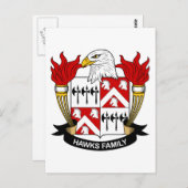Hawks Family Crest Briefkaart (Voorkant / Achterkant)