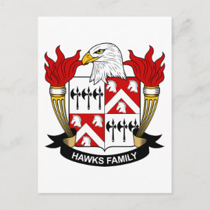 Hawks Family Crest Briefkaart