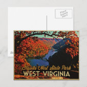 Hawks Nest SP West Virginia Briefkaart (Voorkant / Achterkant)