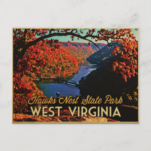 Hawks Nest SP West Virginia Briefkaart