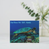 Hawksbill Zee Turtle Briefkaart (Staand voorkant)