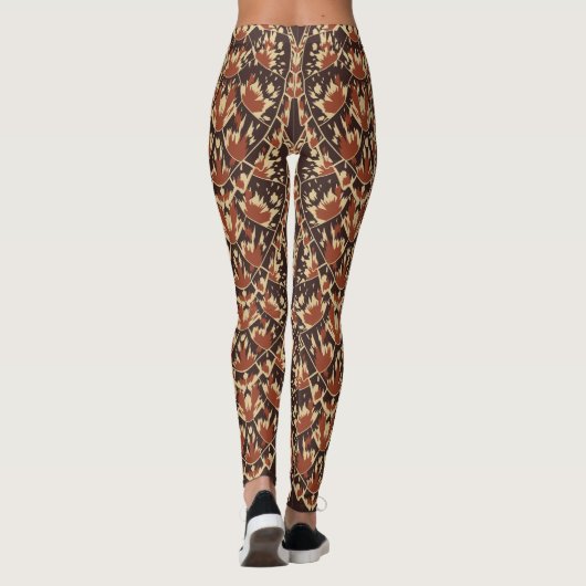Hawksbill Zee Turtle Shell Pattern Leggings (Achterkant)