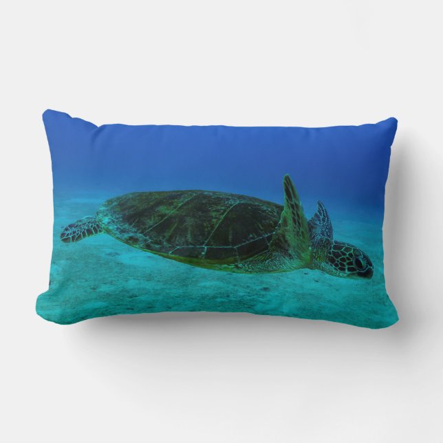Hawksbill Zee Turtle Sierkussen Kussen (Voorkant)