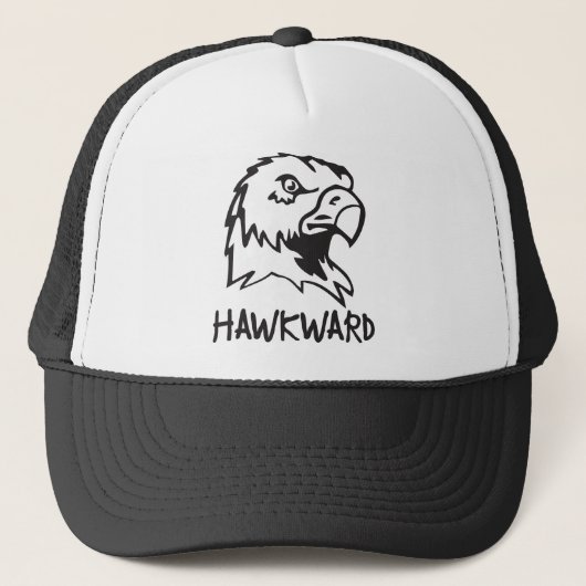 Hawkward - Awkward Hawk Pun Trucker Pet (Voorkant)