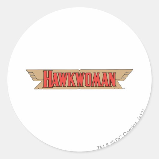 Hawkwoman Logo Ronde Sticker (Voorkant)