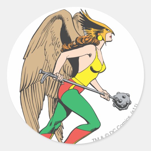 Hawkwoman Profile Ronde Sticker (Voorkant)