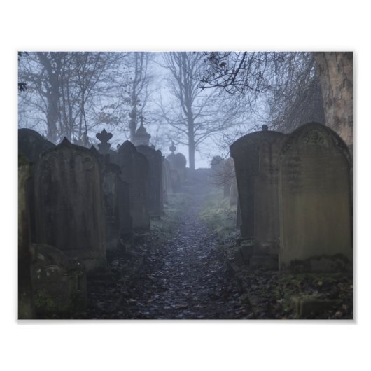 Haworth Churchyard Foto Afdruk (Voorkant)