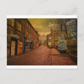 Haworth met kerst feestdagenkaart