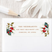 Hawthorn Berries Retour Adresse Étiquettes (En situation)