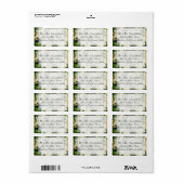 Hawthorn Blossom Retour-adreslabels Etiket (Full Sheet)