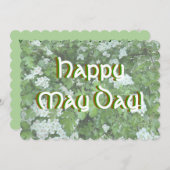 Hawthorn en fleurs Bonne invitation au Mai (Devant / Derrière)