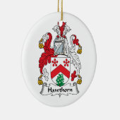 Hawthorn Family Crest Keramisch Ornament (Rechts)