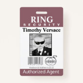 Hawthorn Roos Ring Bearer Security Badge (Voorkant)