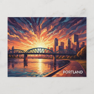 Hawthorne Bridge Portland Oregon Briefkaart