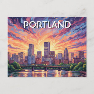 Hawthorne Bridge Portland Oregon Briefkaart