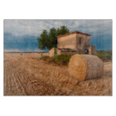 Hay bale in Provence veld Snijplank (Voorkant)