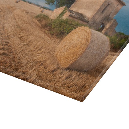 Hay bale in Provence veld Snijplank (Hoek)