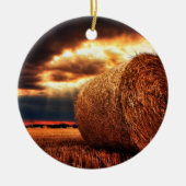 Hay Bales Keramisch Ornament (Voorkant)