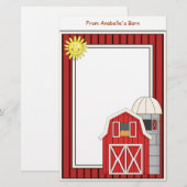 Hay Barn Agriculture Theme Kinder Writers Paper Briefpapier (Voorkant / Achterkant)