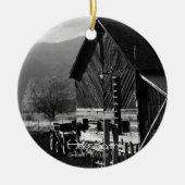 Hay Barn Keramisch Ornament (Voorkant)