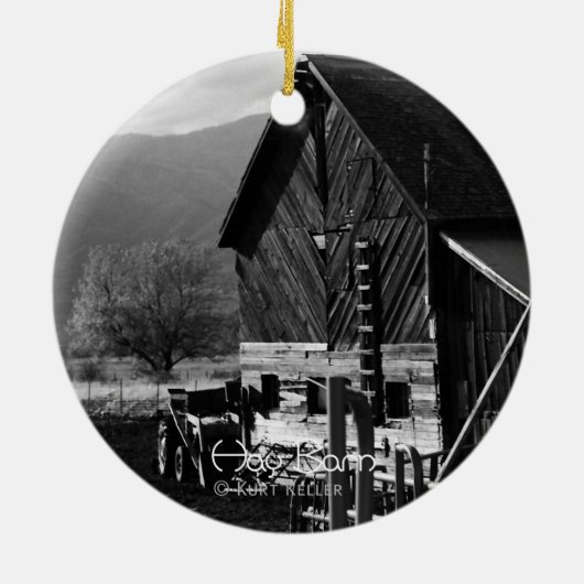 Hay Barn Keramisch Ornament (Achterkant)