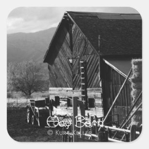 Hay Barn Vierkante Sticker