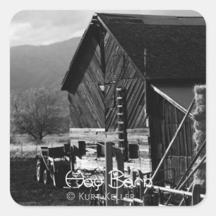 Hay Barn Vierkante Sticker
