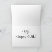 Hay ! Bonne 60ème !" Carte de voeux avec Hay Bales (Intérieur)