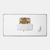 Hay Fall Highland Cow Leopard Thanksgiving Heifer (Clavier et souris)