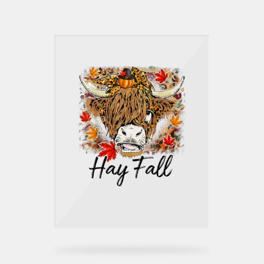 Hay Fall Highland Cow Leopard Thanksgiving Heifer (Recto)