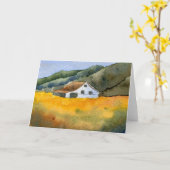 "Hay Fields" Country Roads Carte de voeux (Fleur jaune)