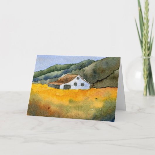 "Hay Fields" Country Roads Carte de voeux (Devant)